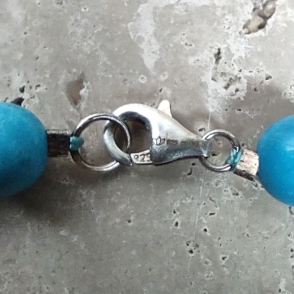 Southwestern Sterling Turquoise/Onyx Necklace - Picture 12 of 12